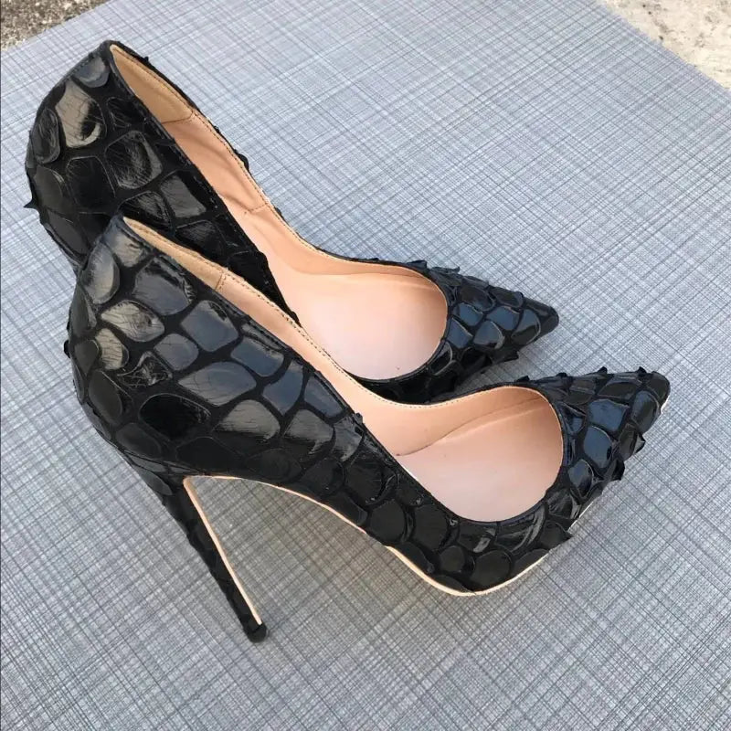 Black Classic High Heel Stiletto Shoes-1