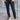 Black High Waist Pleated Pocket Leggings-0