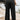 Black Shirred High Waist Plus Size Wide Leg Pants-1