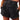 Black Smocked High Waist Mineral Washed Jean Shorts-3