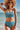 Blue Floral Smocked Bikini Set-3