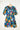 Blue Split Neck Collared Plus Floral Dress-3