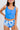 Blue Square Neck Sleeveless Fashion Print Tankini Set-0