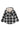 Kids Matching Family Black White Hooded Flannel Jacket-1