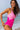 Cutout One Piece Swimsuit - Rose-Red Ricrac Trim-2