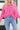 Dark Pink Colorful Spots Knitted V Neck Casual Sweater-0