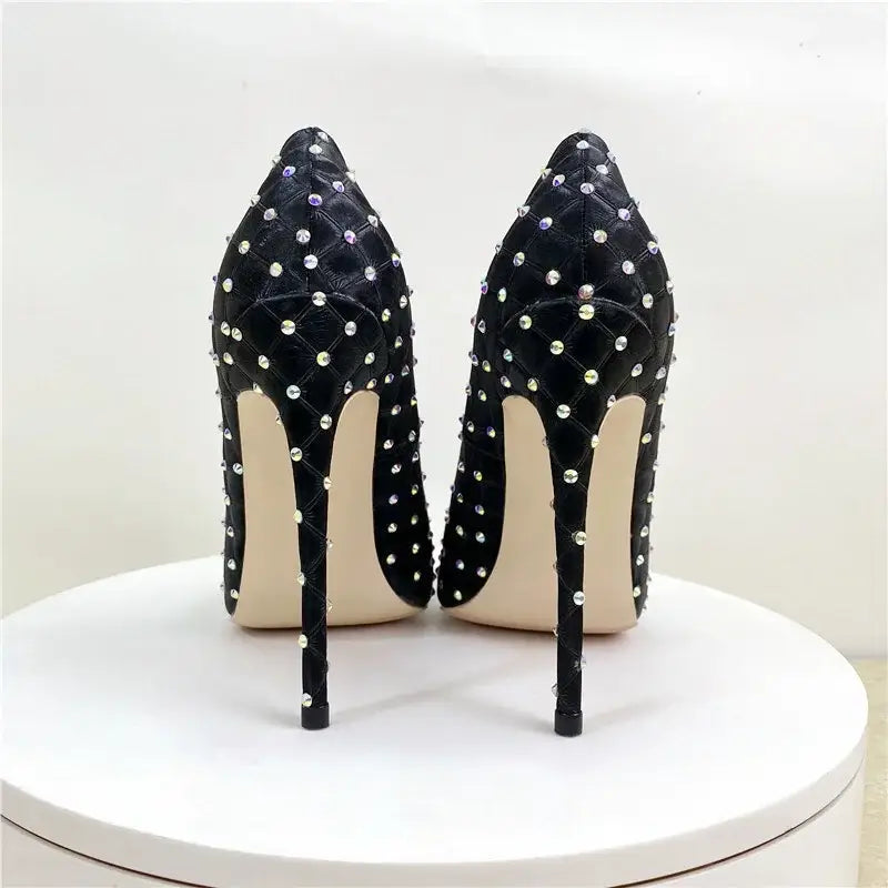 Diamond High Heel Stiletto Shoes-4