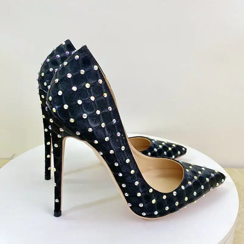 Diamond High Heel Stiletto Shoes-5