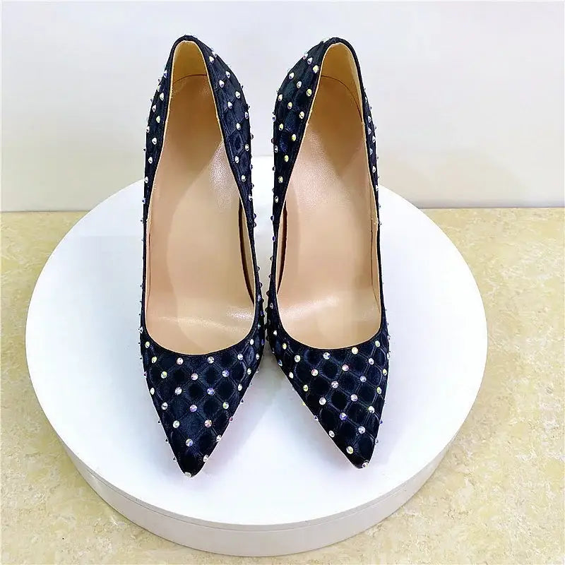 Diamond High Heel Stiletto Shoes-7