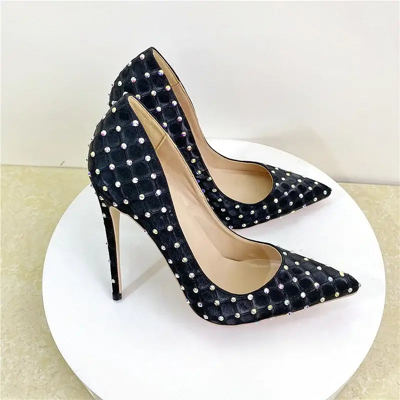 Diamond High Heel Stiletto Shoes-6