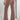 Dusty Pink Solid Color High Waist Flare Corduroy Pants-1