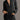 Black Zip up Collared Ribbed Patchwork Sweatshirt Dress with Pockets - Street Rider Apparel