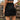 Drawstring Straight Hem Denim Mini Skirt with Pocket - Street Rider Apparel