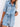 Drawstring Half Button Half Sleeve Denim Romper - Street Rider Apparel