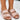 Pink Buckle Fringe Canvas Strap Open Toe Slides Shoes