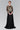 Lace Embellished Floor Length Dress with Sheer Sleeve-5