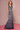 Lace Floor Length Dress with Beaded V-Neck and Sheer Back-2