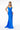 V-Neck Mermaid Ruched Jersey Long Dress w/ Slit-1