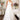 V-Neck Floral Embroidery Sequin Mesh Wedding Gown w/ Lace Up Back-0