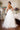 V-Neck Floral Embroidery Sequin Mesh Wedding Gown w/ Lace Up Back-1