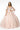 V-Neck Glitter Mesh Ball Gown w/ Cape Sleeve-0