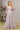 Feather-Wrist Embellished Glitter A-line Dress w/ Cut-Away Long Sleeves-0