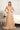 Feather-Wrist Embellished Glitter A-line Dress w/ Cut-Away Long Sleeves-1