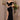 Sequin Cut-away Shoulder Velvet Mermaid Dress w/ Wide Side Slit-0