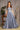 Metallic Embroidery Sheer Neckline Glitter Crepe A-line Long Dress-0