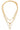 Double Chain Crystal Circle Charm Layered Necklace-1