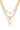 Double Chain Crystal Circle Charm Layered Necklace-0