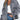 Gray Chest Pockets Drop Shoulder Loose Denim Jacket-0