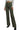 Green High Waist Square Pockets Corduroy Pants-4
