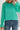 Green Striking Pleated Flared Cuff Long Sleeve Blouse-0
