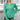 Green Trimmed Neckline Waffle Knit Henley Top-0