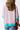 High Low T-Shirt - Pink Stripe Oversized Contrast Trim Exposed Seam-1