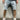 Men's Fashion Mid Waist Ripped Slim Short Jeans