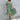 Women's Western Green Slim Fit Print Dress