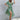 Women's Western Green Slim Fit Print Dress
