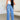 Women's high waist ripped raw wide leg jeans