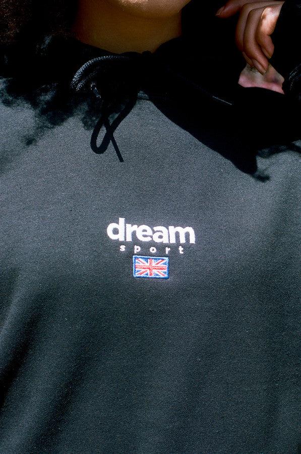 Black Hoodie With Dream Sport Embroidered Logo-4