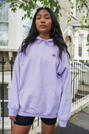 Hoodie in Lilac with Bro Shroom Embroidery-1