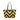 Large Leather Tote Shoulder Bag - Yellow And Black Herringbone Pattern Illustration-0