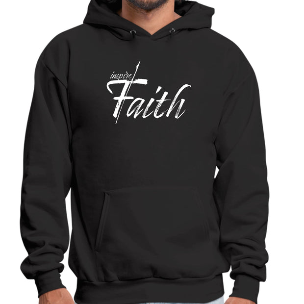 Mens Graphic Hoodie Inspire Faith White Print-0