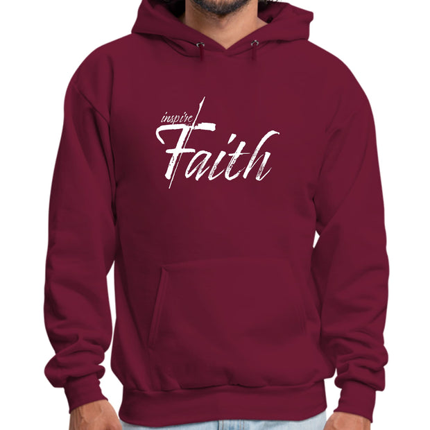 Mens Graphic Hoodie Inspire Faith White Print-4