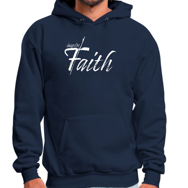 Mens Graphic Hoodie Inspire Faith White Print-3