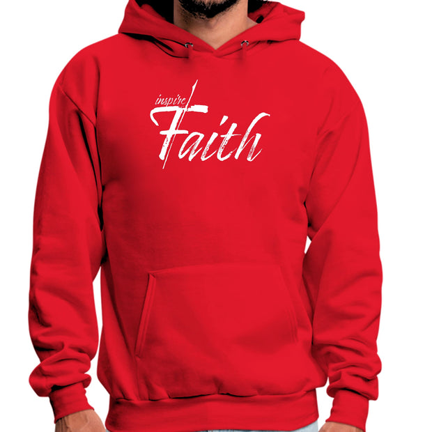 Mens Graphic Hoodie Inspire Faith White Print-2