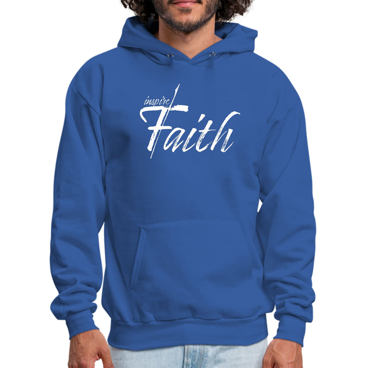 Mens Graphic Hoodie Inspire Faith White Print-1