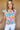 Multicolor Blouse - Abstract Print Notched Neck Flutter Sleeve-2