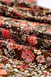 Multicolor Open Front Boho Floral Print Kimono-10